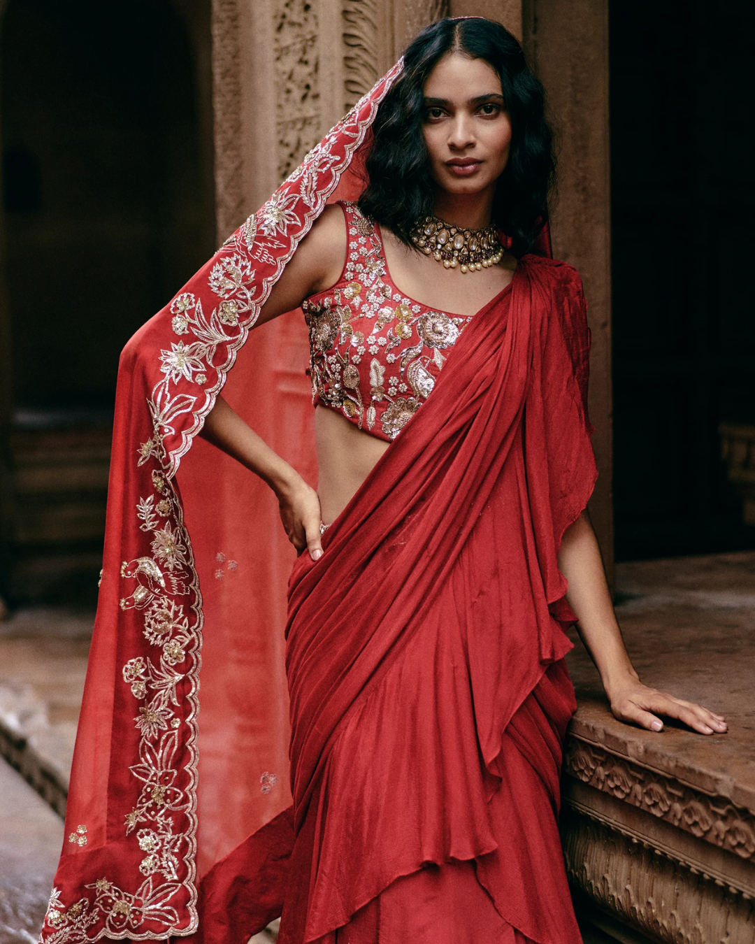 Paulmi and Harsh - Isla Saree Set from Roop