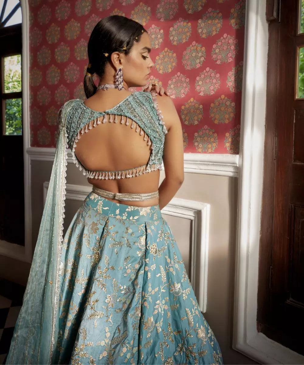 ADITI GUPTA - Pastel Floral Lehenga set
