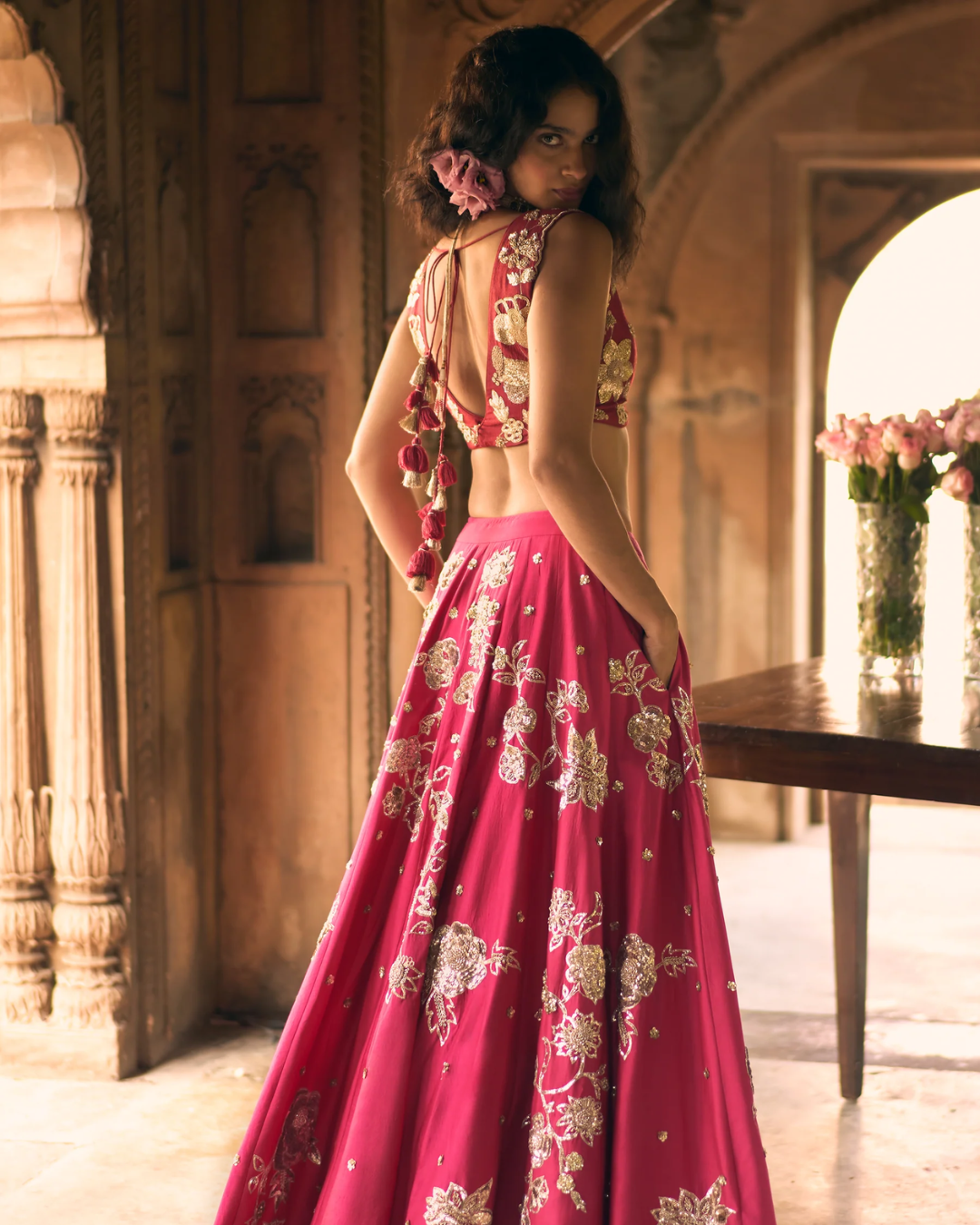 Paulmi and Harsh - Celeste Lehenga Set from Roop