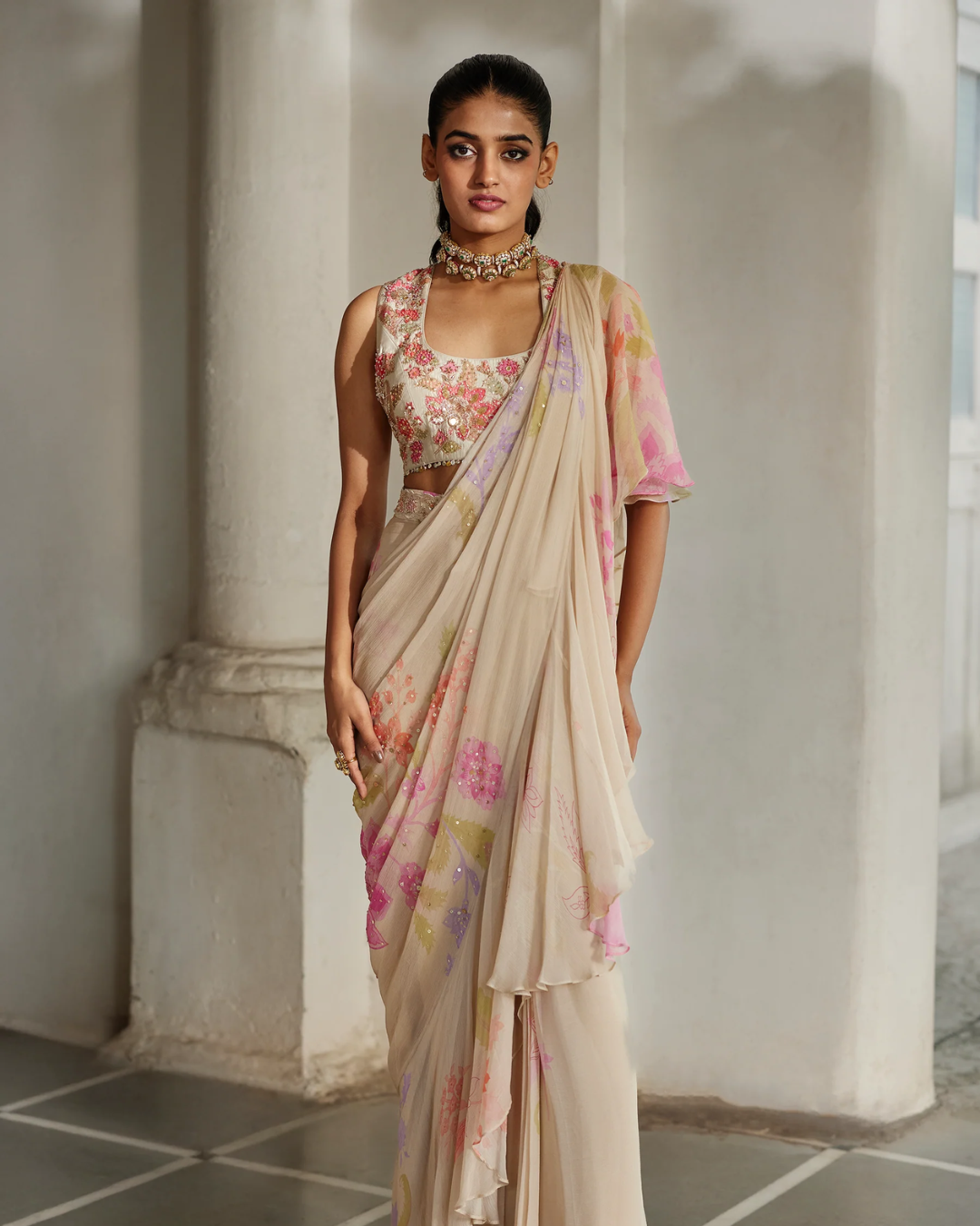 Paulmi and Harsh - Eris Saree Set from Tara