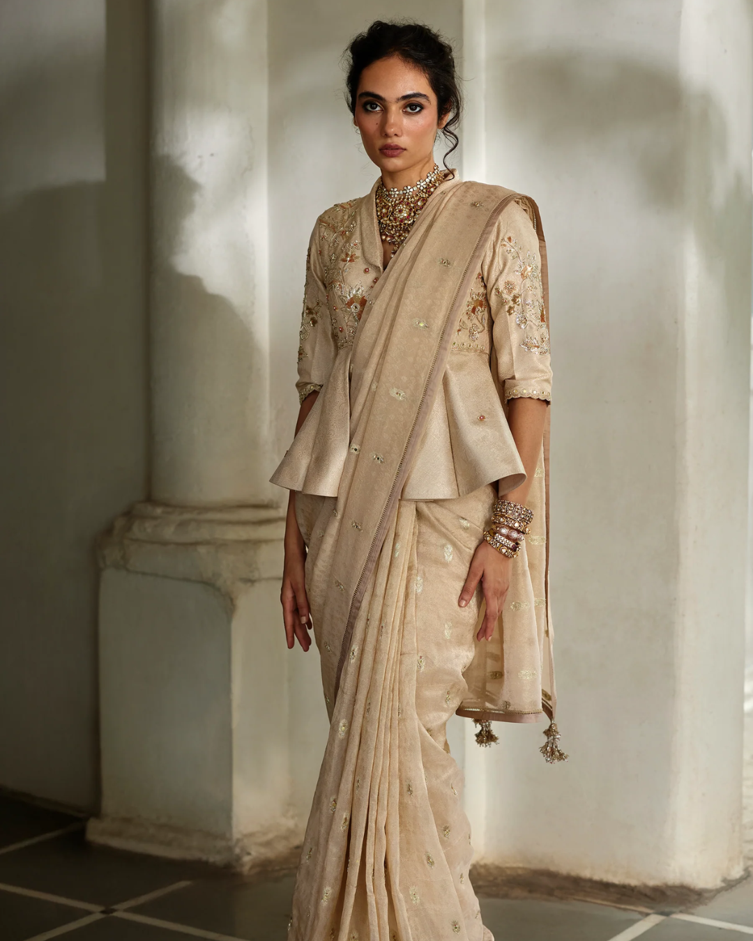 Paulmi and Harsh - Nila Saree Set from Tara
