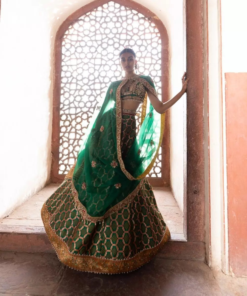 ADITI GUPTA -  Bandhani Banarasi Lehenga set