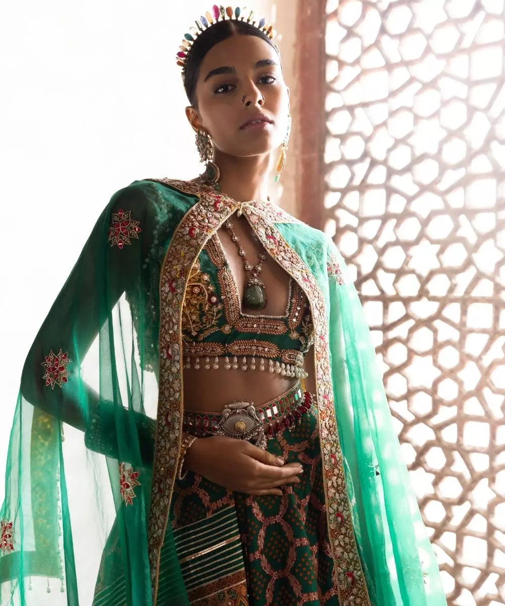 ADITI GUPTA -  Bandhani Banarasi Lehenga set