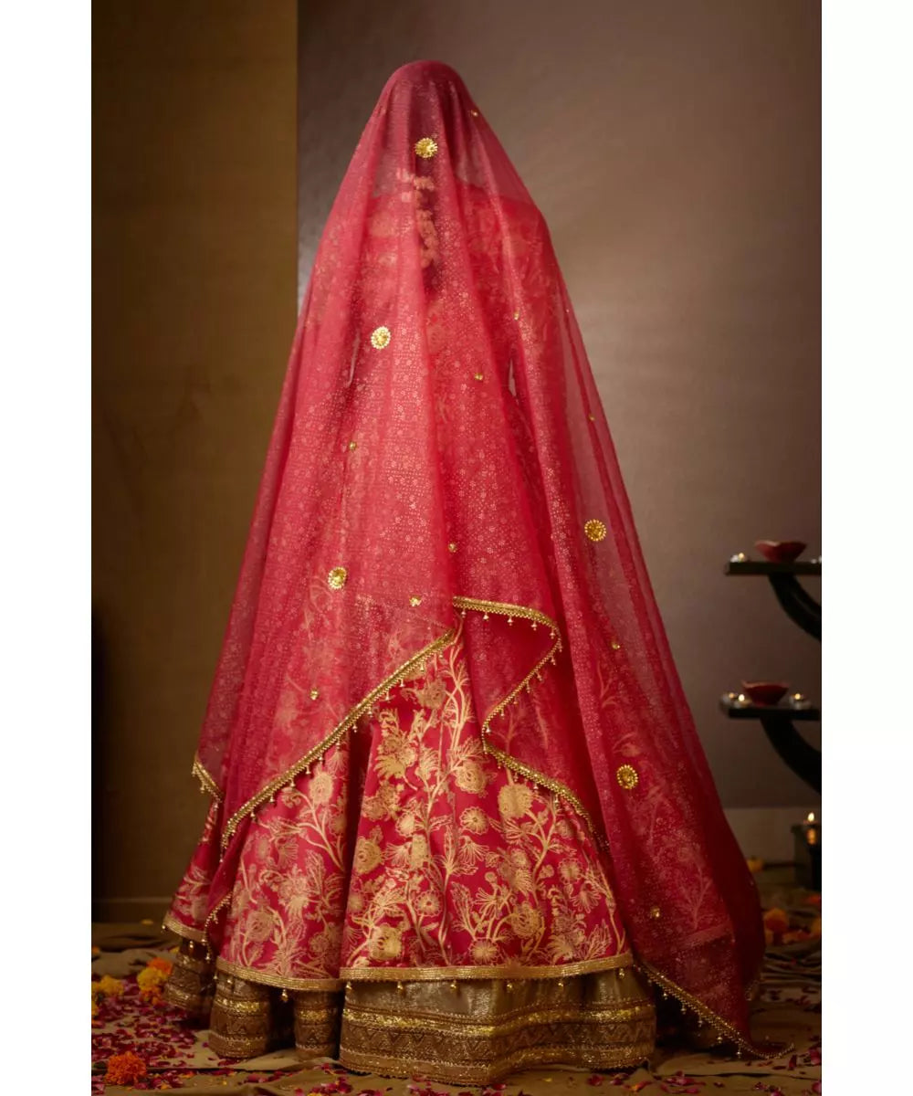 MOLEDRO - Baani Anarkali  Pink Floral Anarkali