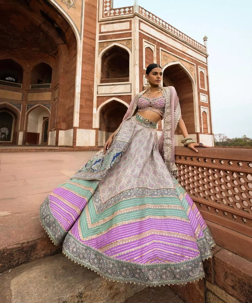 ADITI GUPTA -  Bandhani Banarasi Lehenga set