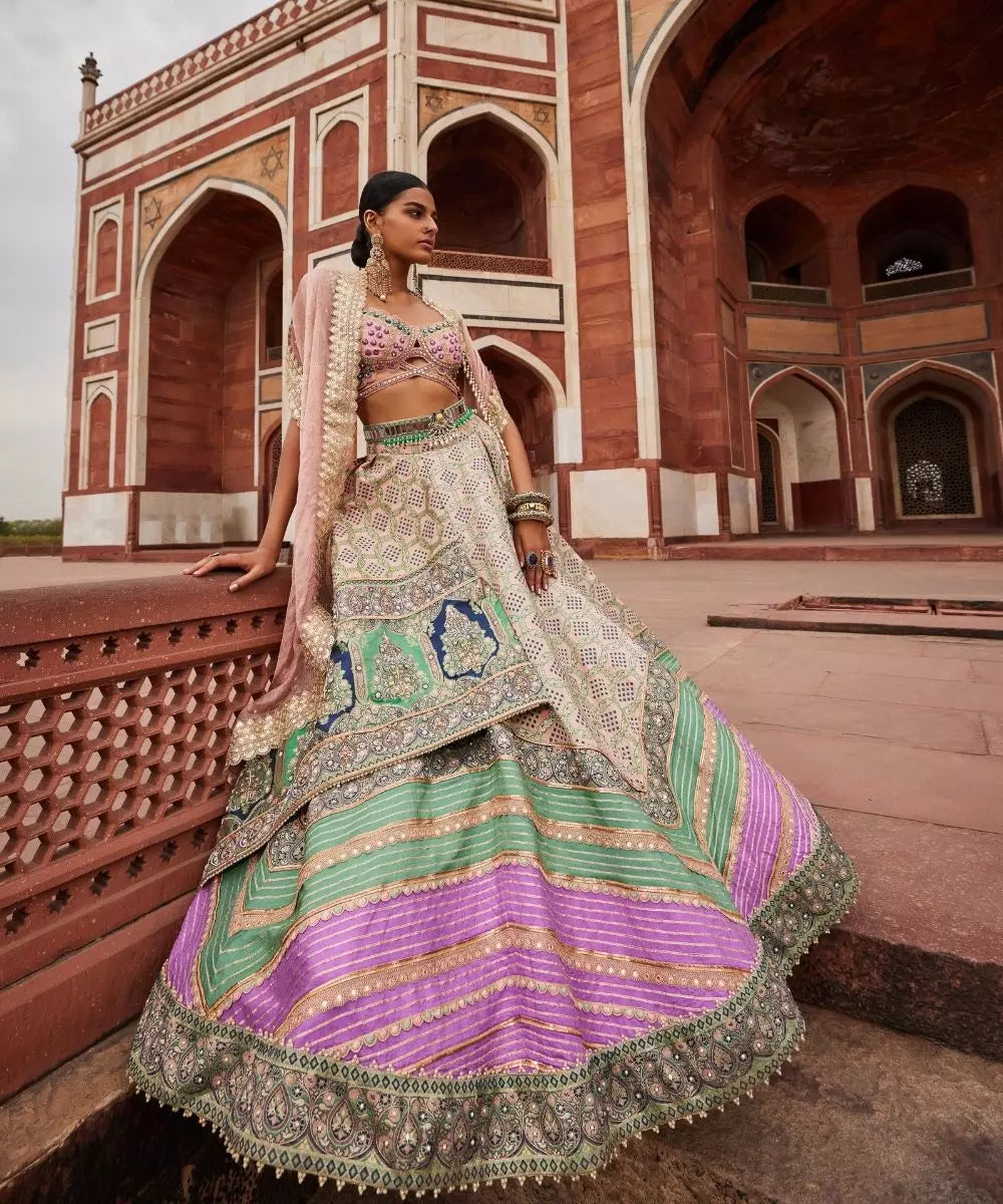 ADITI GUPTA -  Bandhani Banarasi Lehenga set