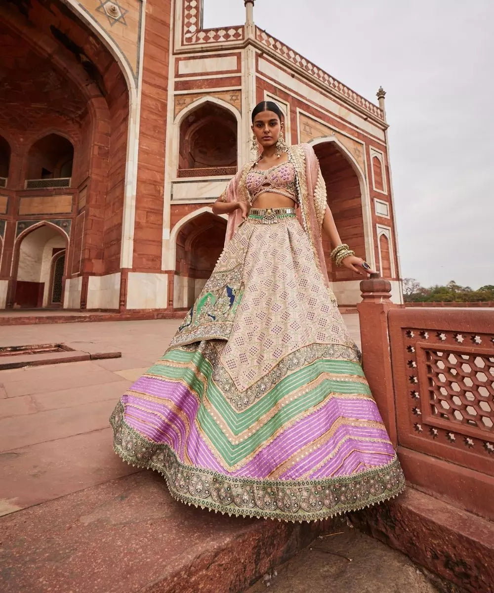 ADITI GUPTA -  Bandhani Banarasi Lehenga set