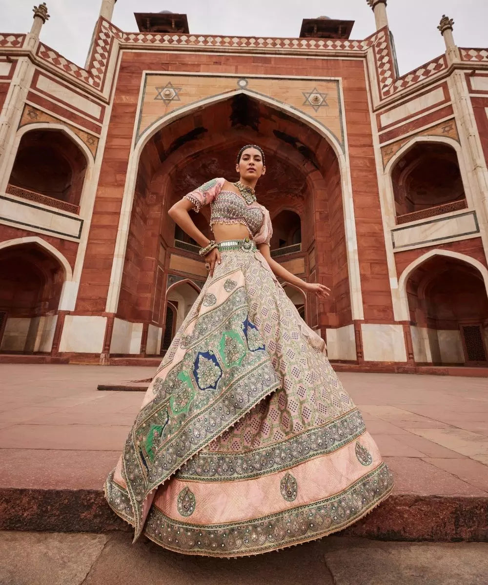 ADITI GUPTA -  Bandhani Banarasi Lehenga set