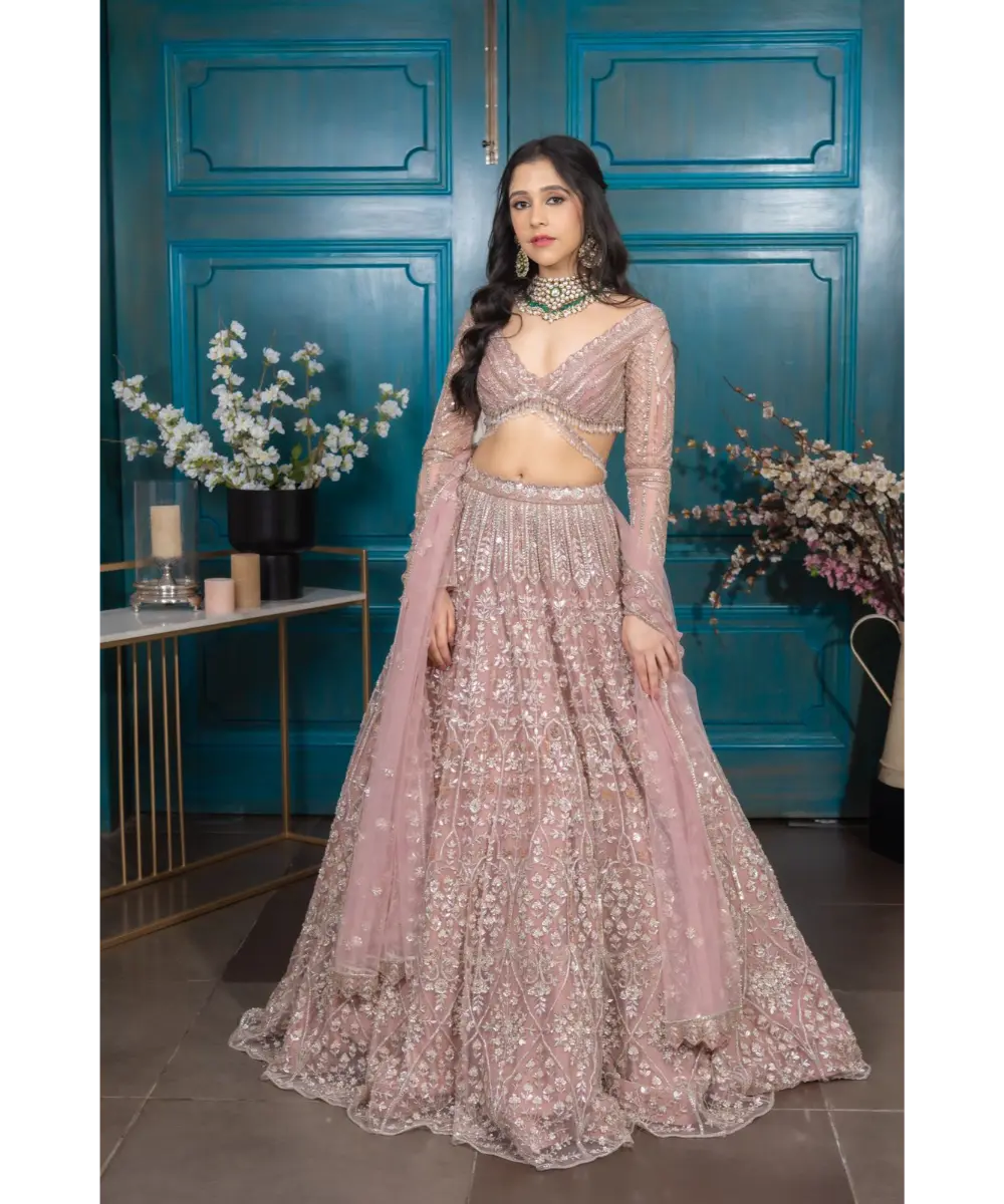 ISA BY DOLLY WAHAL - Aurora Biscotti Lehenga