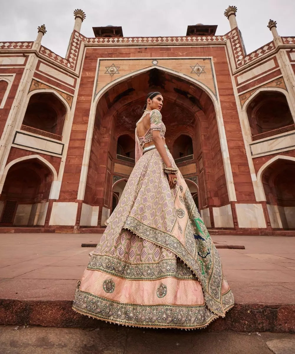 ADITI GUPTA -  Bandhani Banarasi Lehenga set
