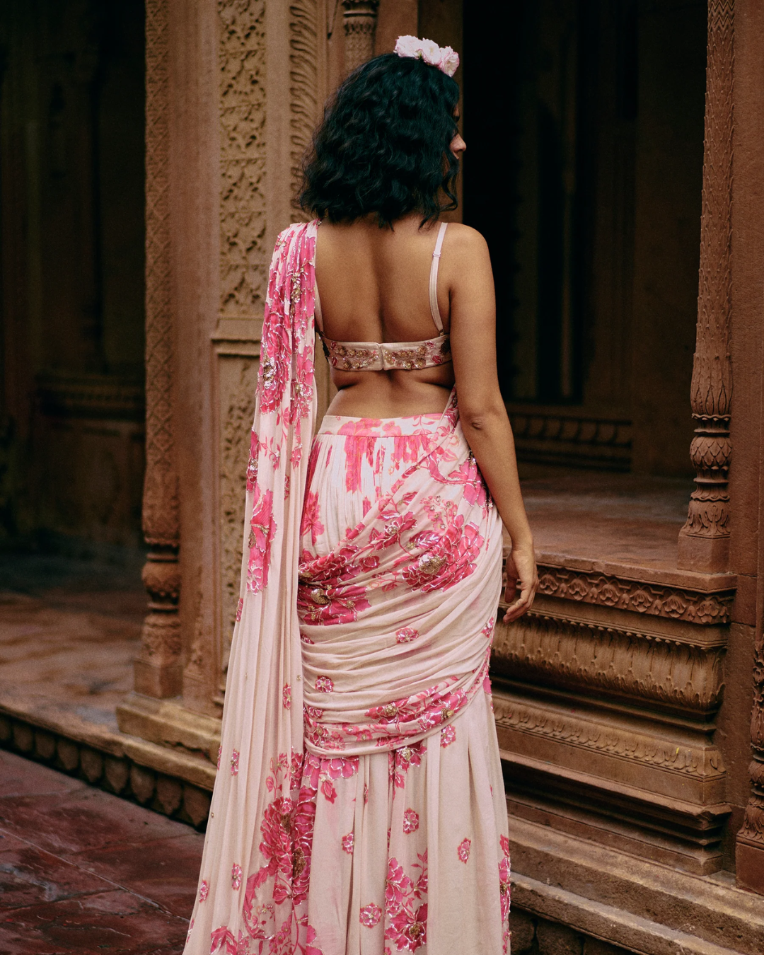 Paulmi and Harsh - Everly Saree Set from Roop