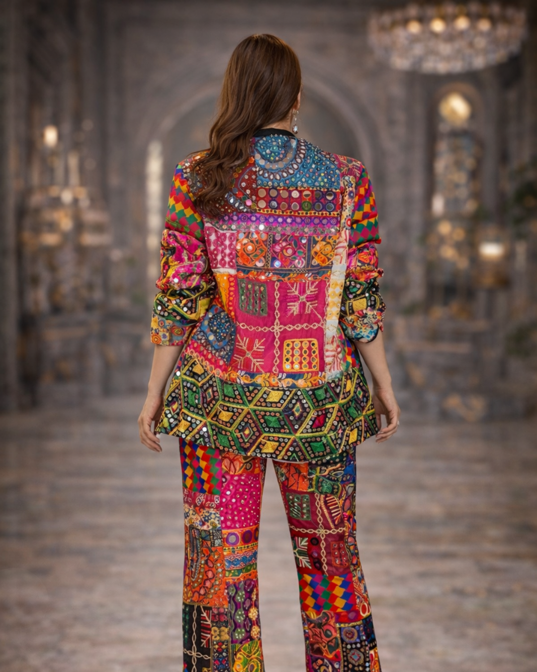 Banjara Trail- Banjara Blaze Full Patchwork Co-ord Set