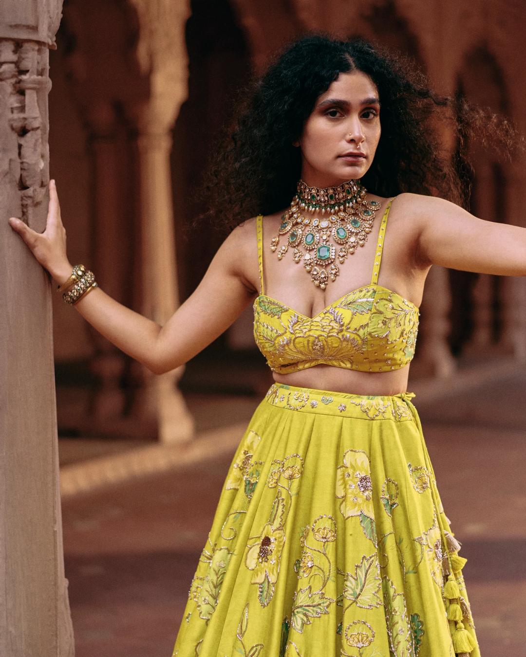 Paulmi and Harsh - Rose Lehenga Set from Roop