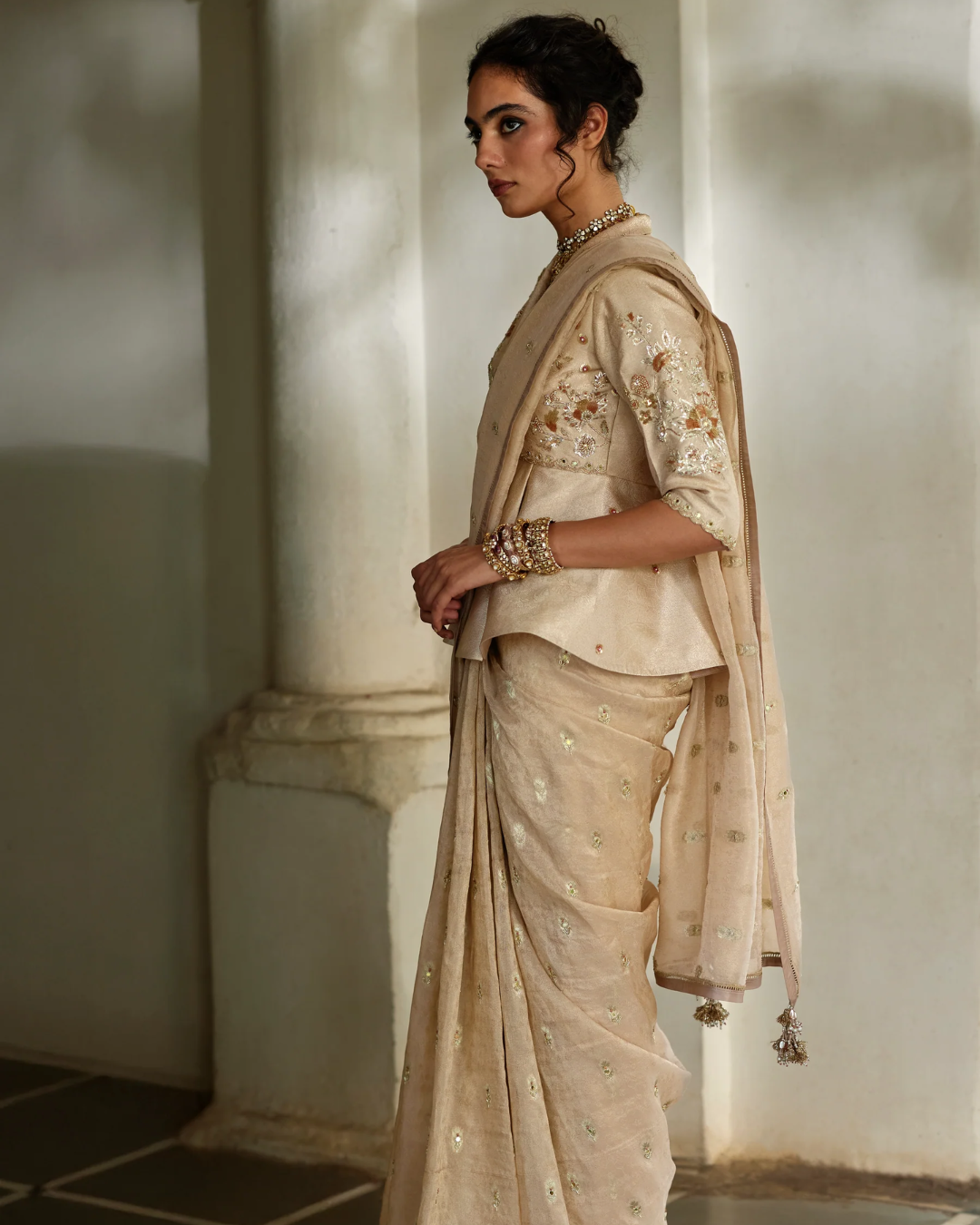 Paulmi and Harsh - Nila Saree Set from Tara