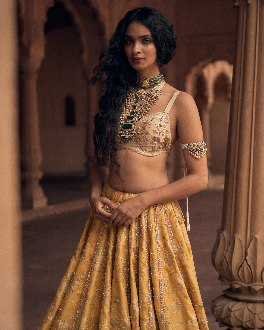 Paulmi and Harsh - Ruby Lehenga Set from Roop