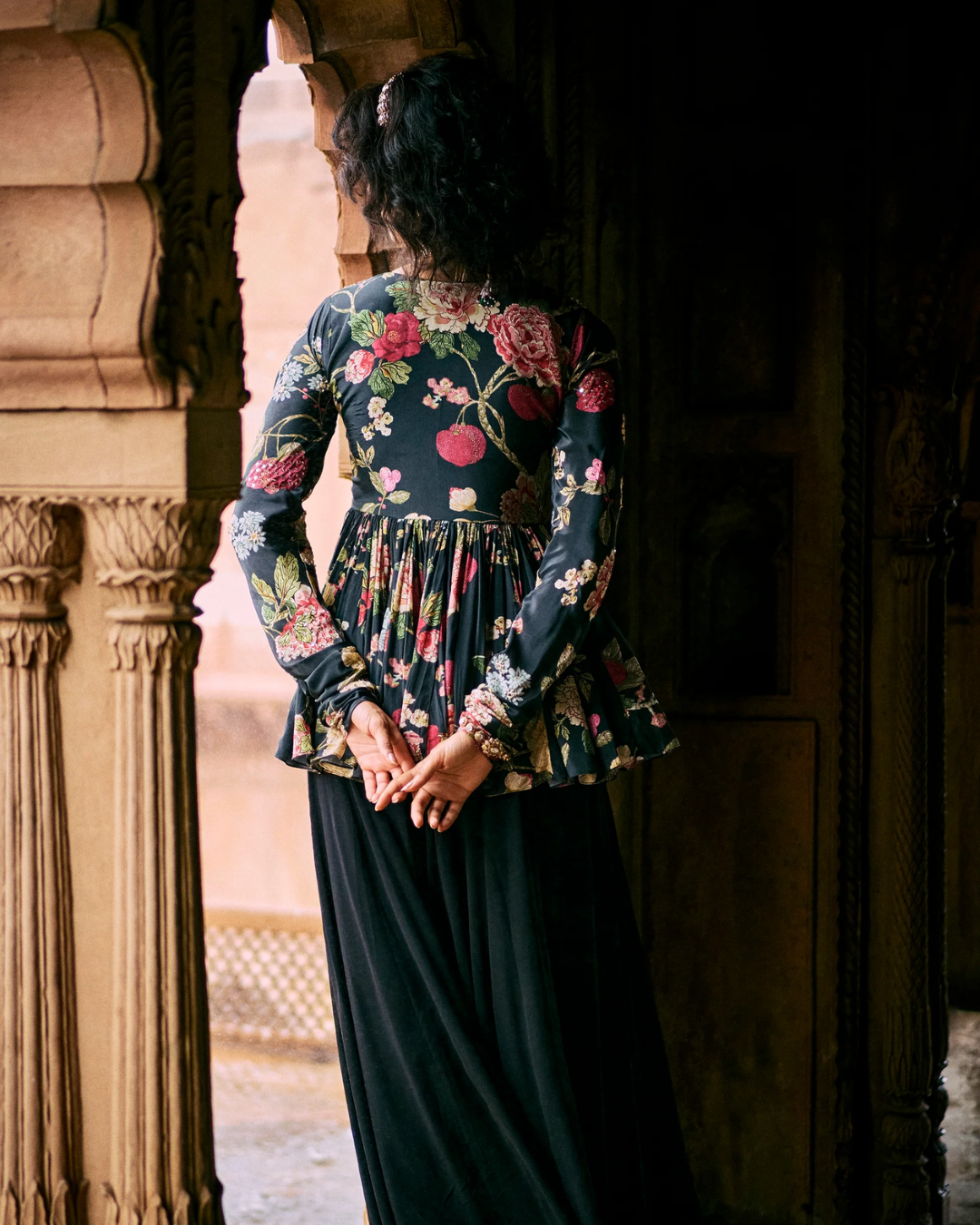 Paulmi and Harsh - Violet Peplum Set from Roop