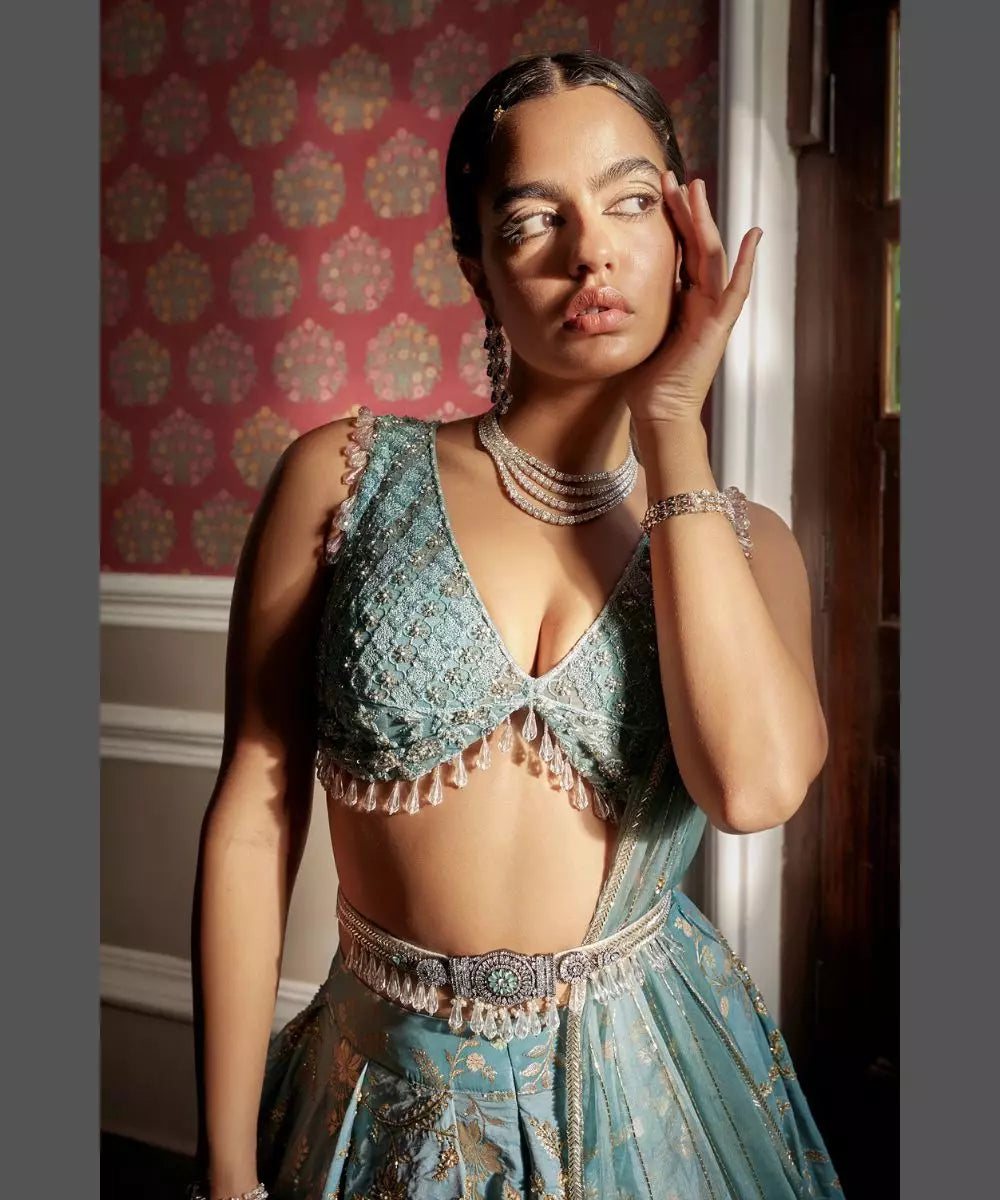 ADITI GUPTA - Pastel Floral Lehenga set