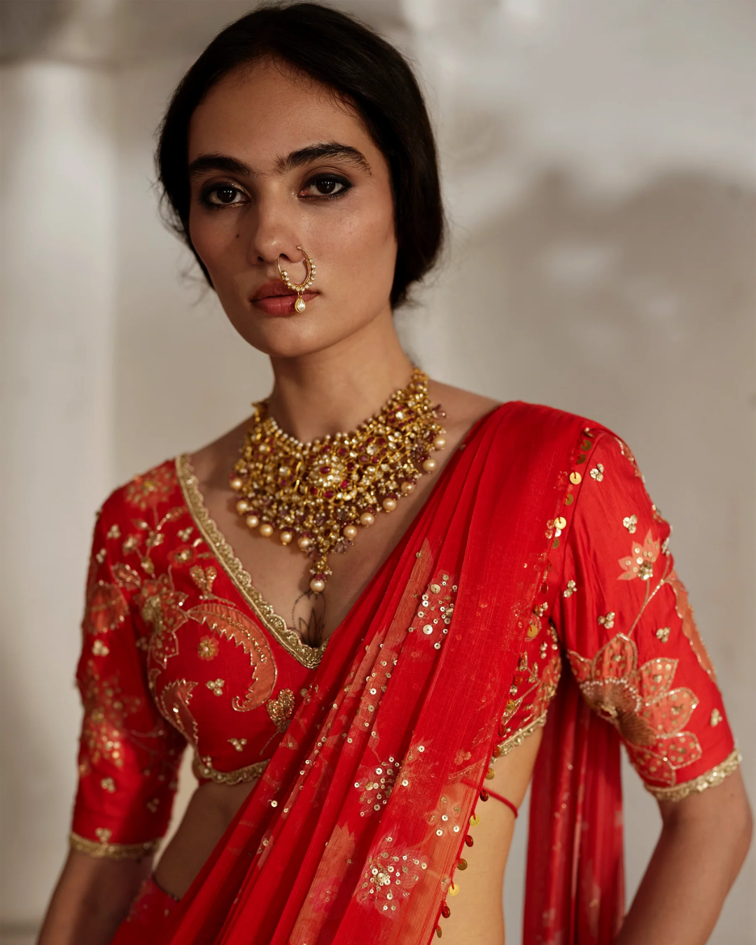 Paulmi and Harsh - Lia Saree Set from Tara