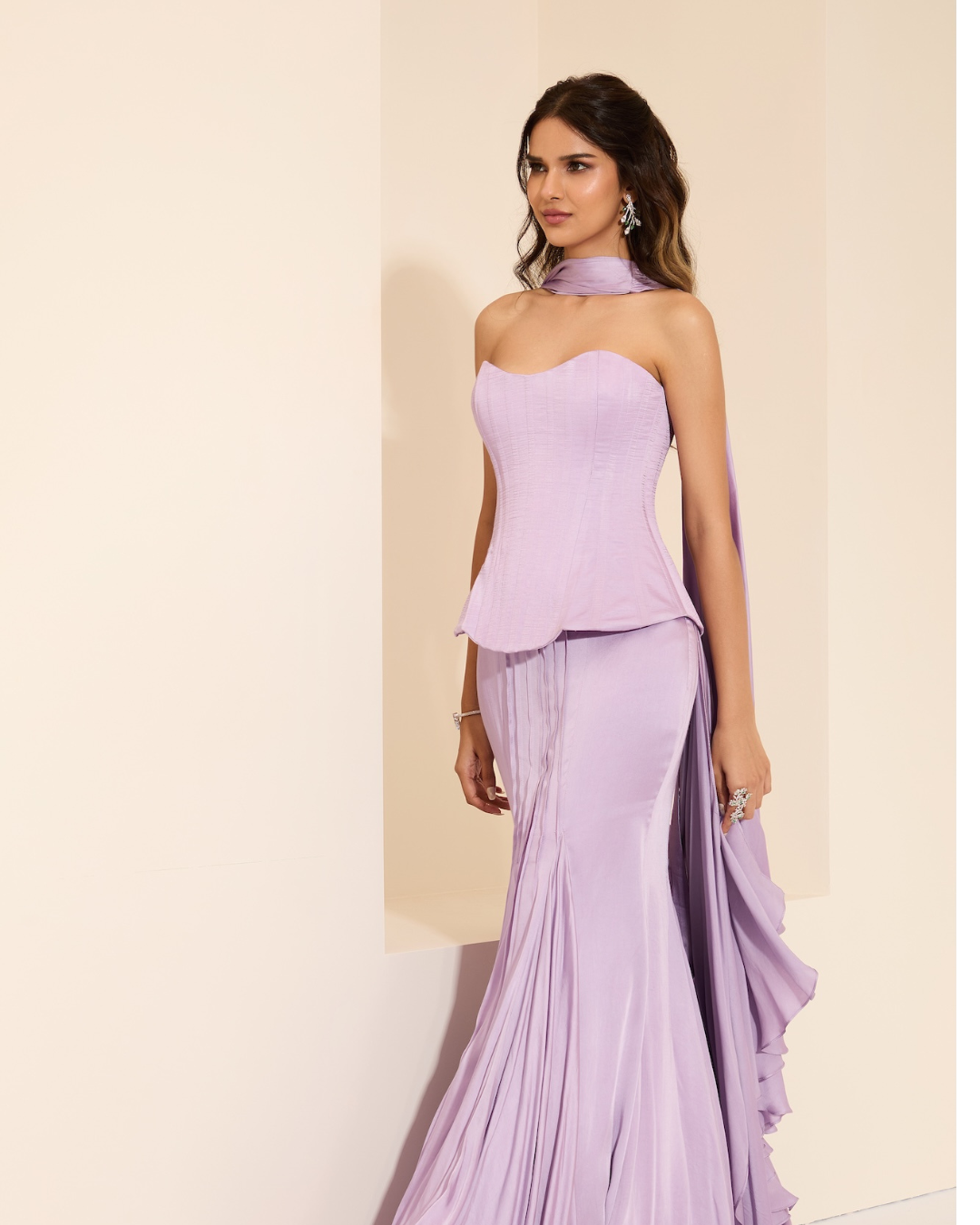 K&A by Karishma and Ashita - Lili Corset and Drape Saree