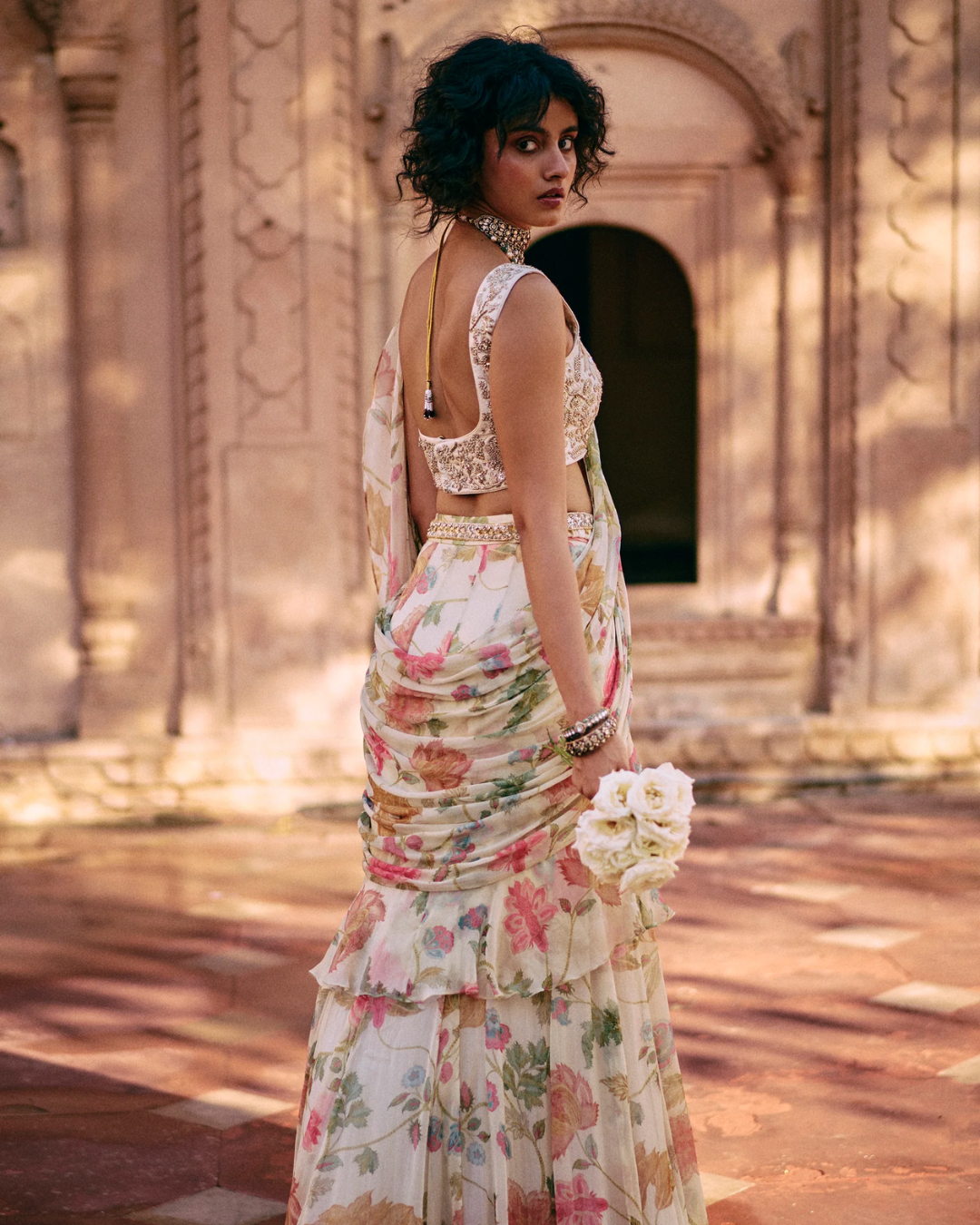 Paulmi and Harsh - Wren Saree Set from Roop
