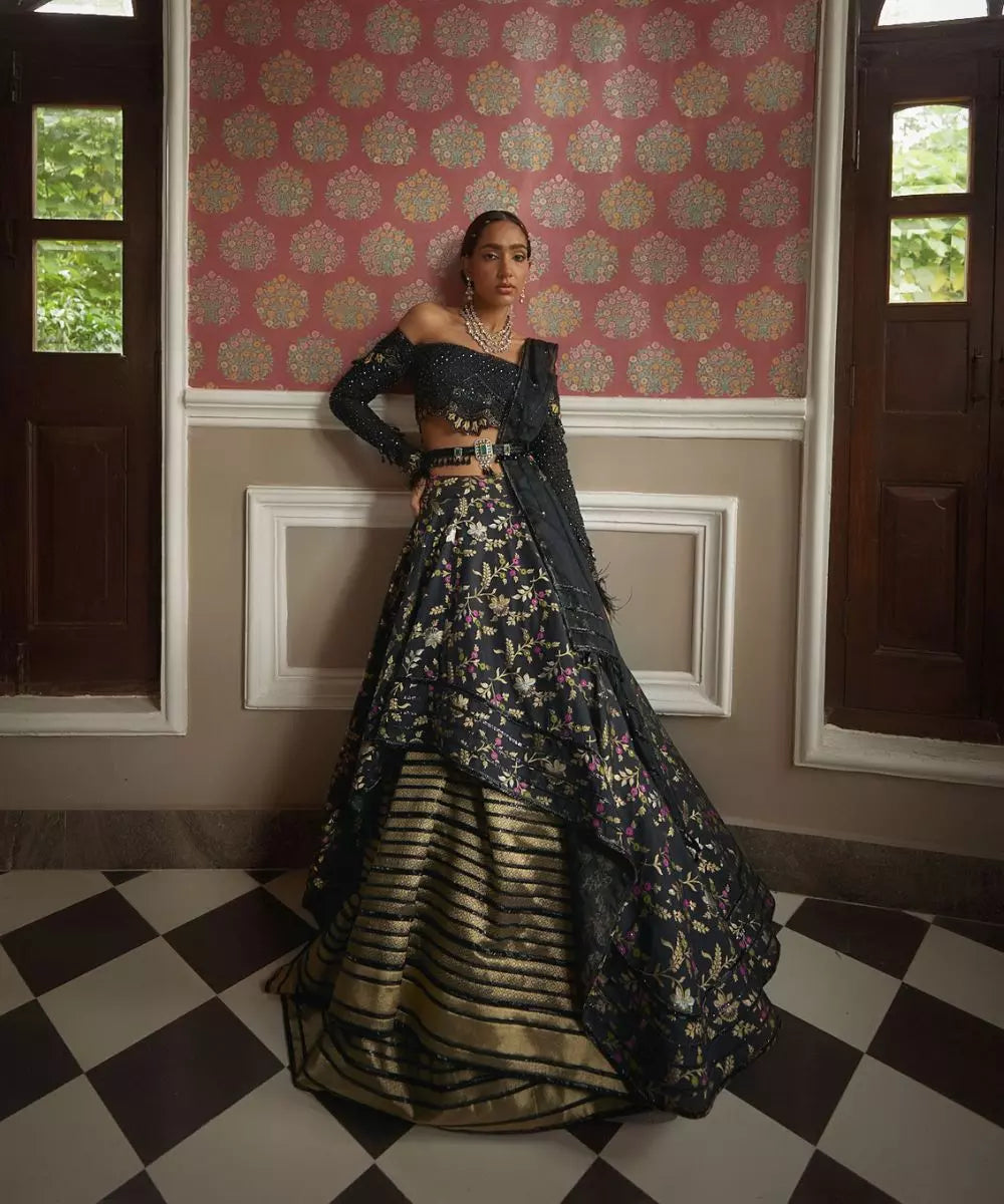 ADITI GUPTA - Big Floral Print Lehenga set