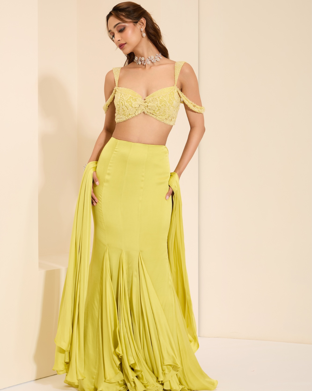 K&A by Karishma and Ashita - Sunshine Bustier & Drape