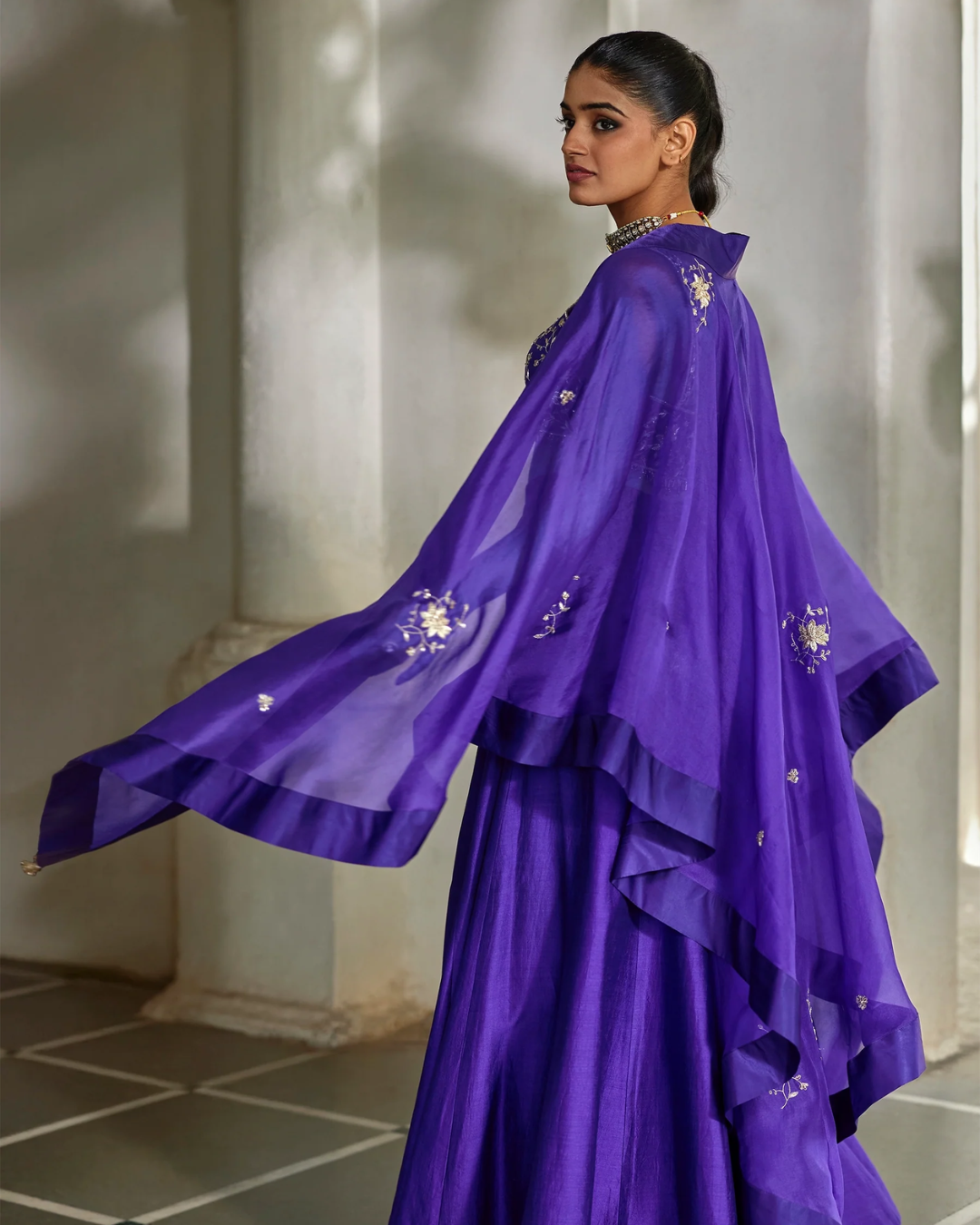 Paulmi and Harsh - Zilu Cape Palazzo Set from Tara