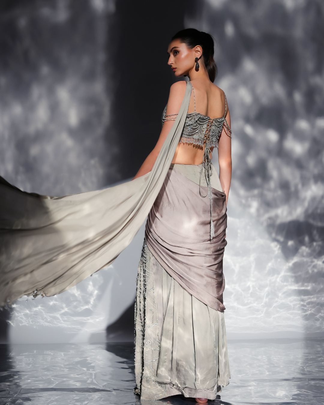 Jade by Ashima - Opaline Dusk Drape Saree