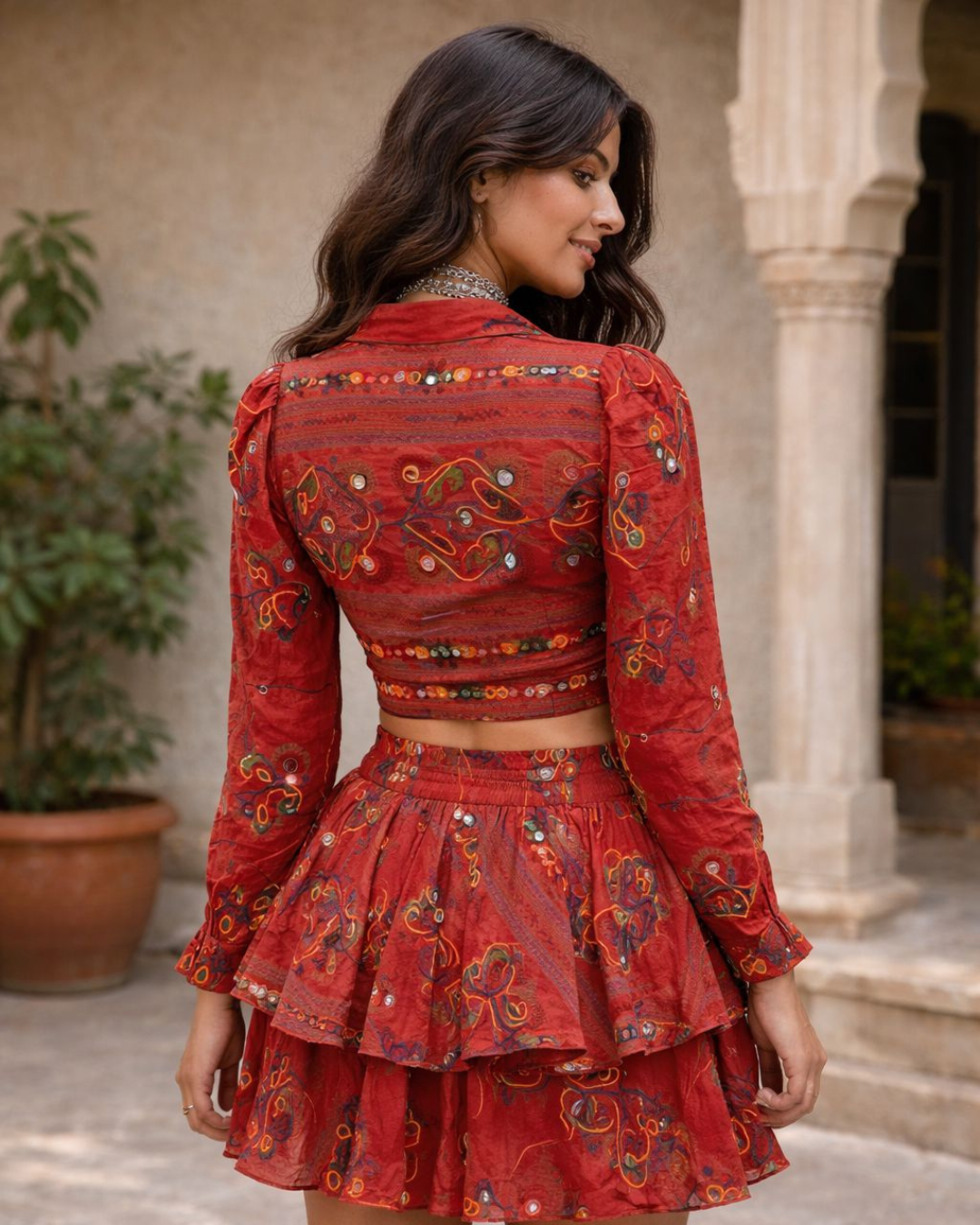 Banjara Trail - Laal Leher Co-ord Set
