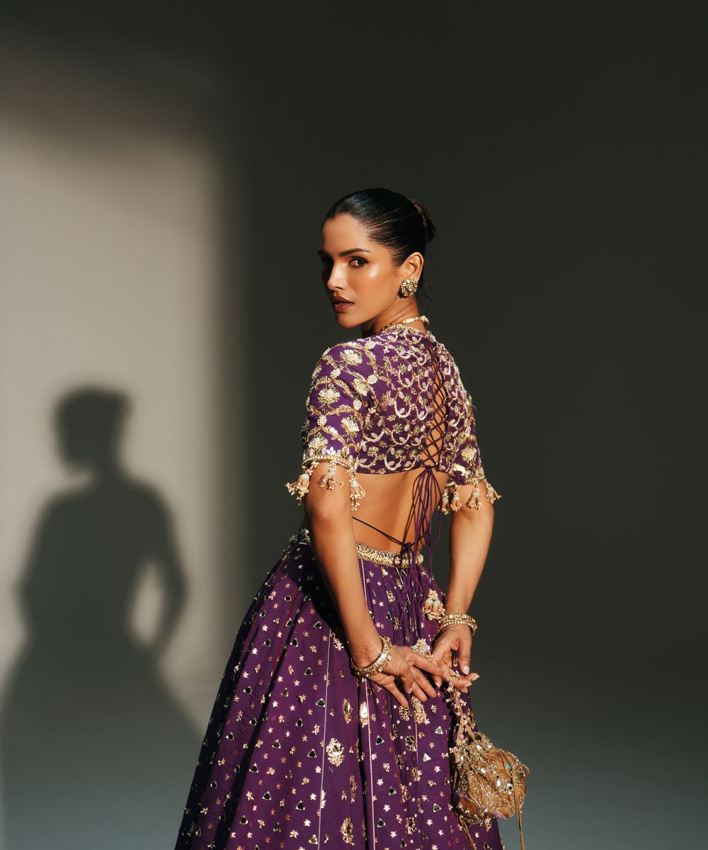 LAVANYA - HEAVY HAND EMBROIDERED GRAPEVINE LEHENGA - Mehfil by Mahima Mahajan