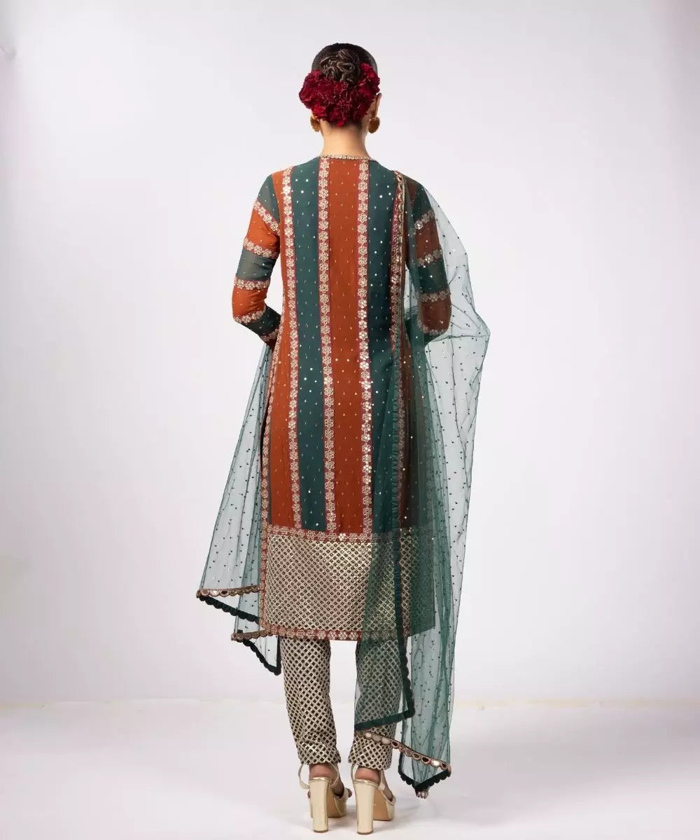 VVANI VATS - Jade green Pant Kurta Set