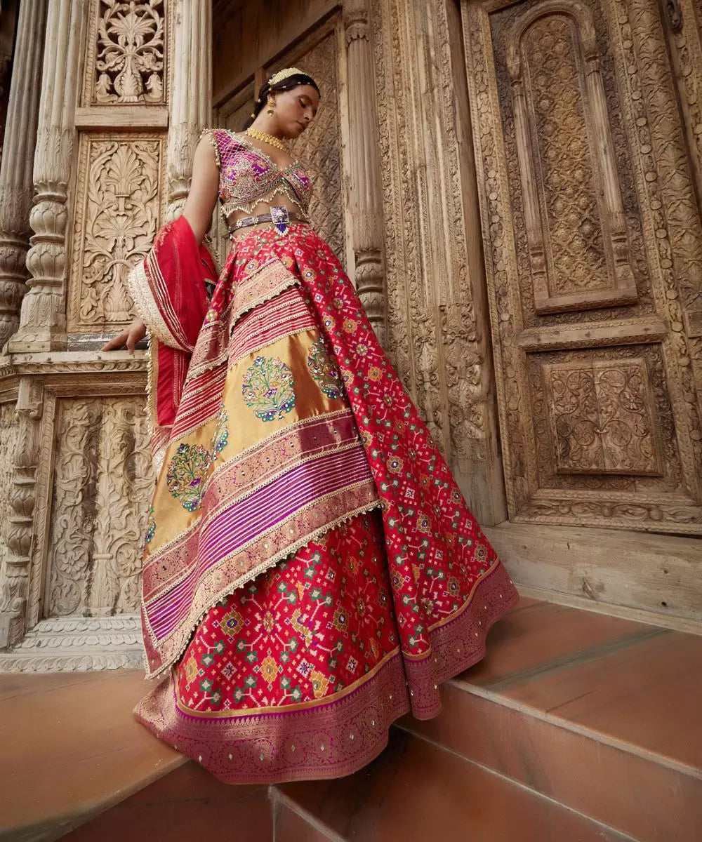 ADITI GUPTA - Patola print Lehenga Set