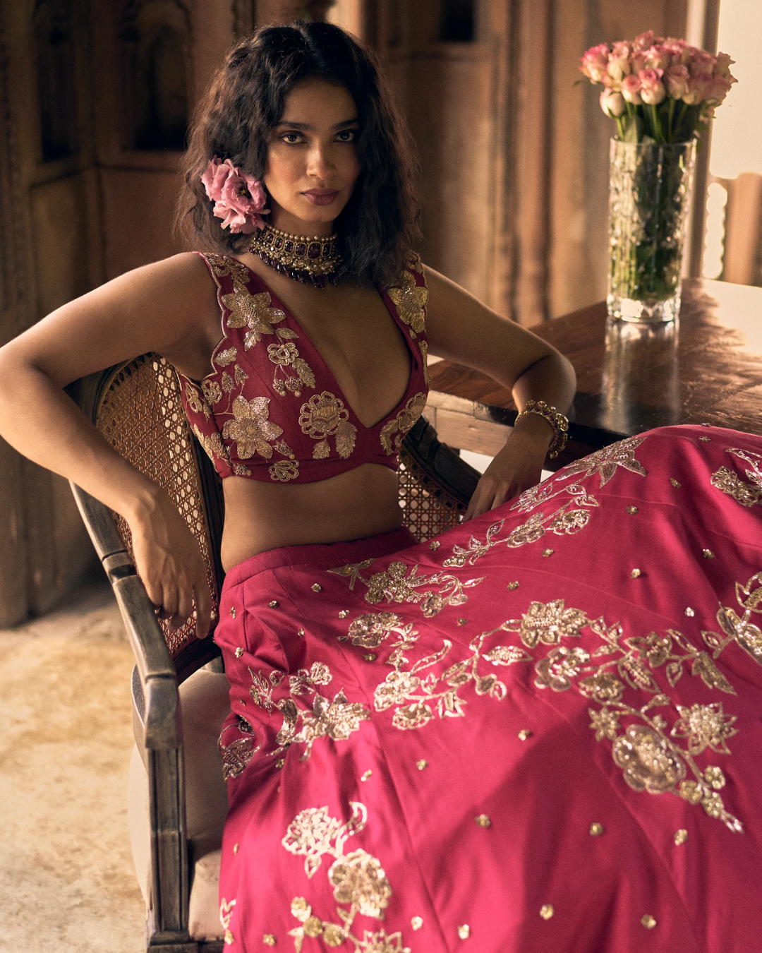 Paulmi and Harsh - Celeste Lehenga Set from Roop