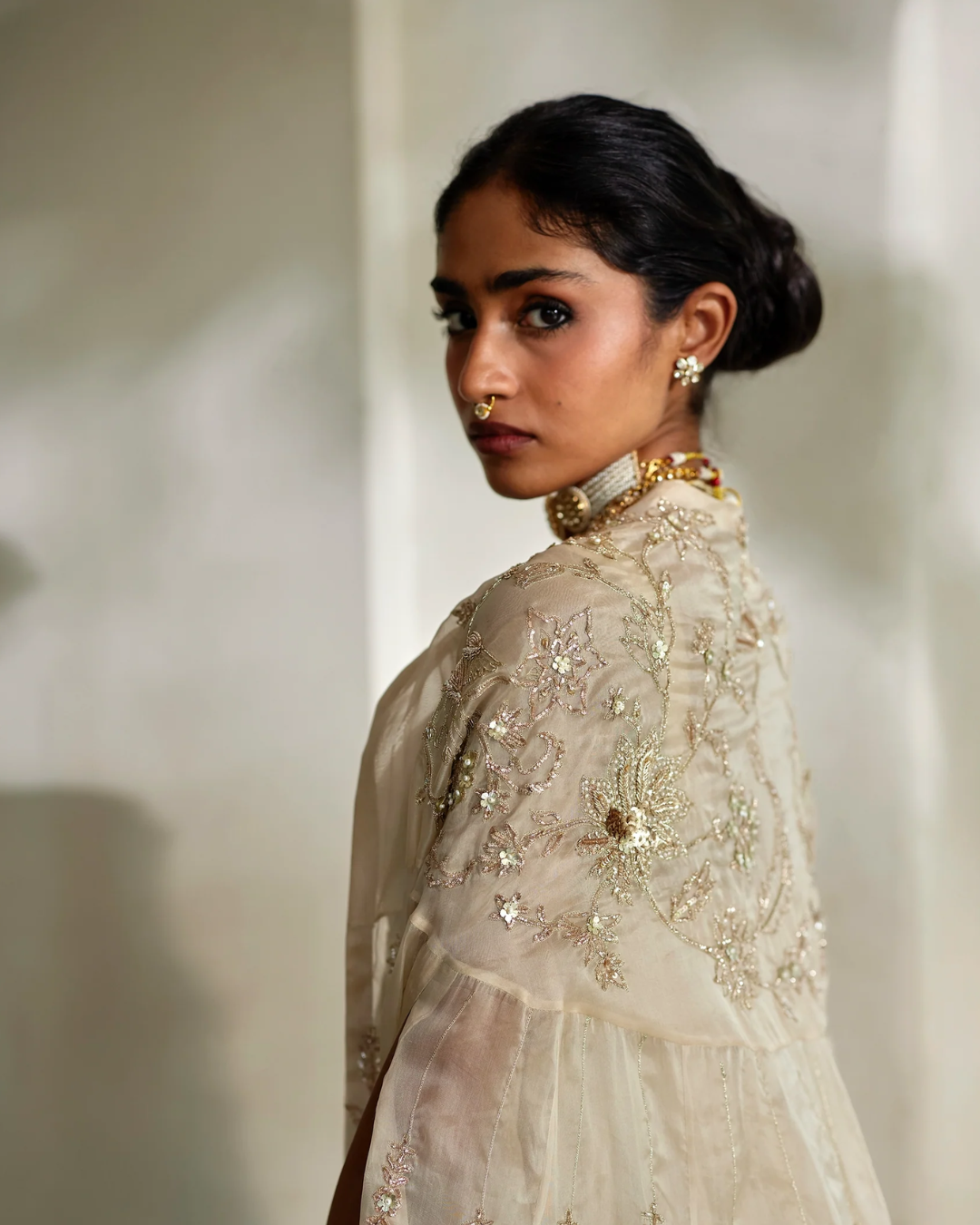 Paulmi and Harsh - Lumi Cape Anarkali Set from Tara