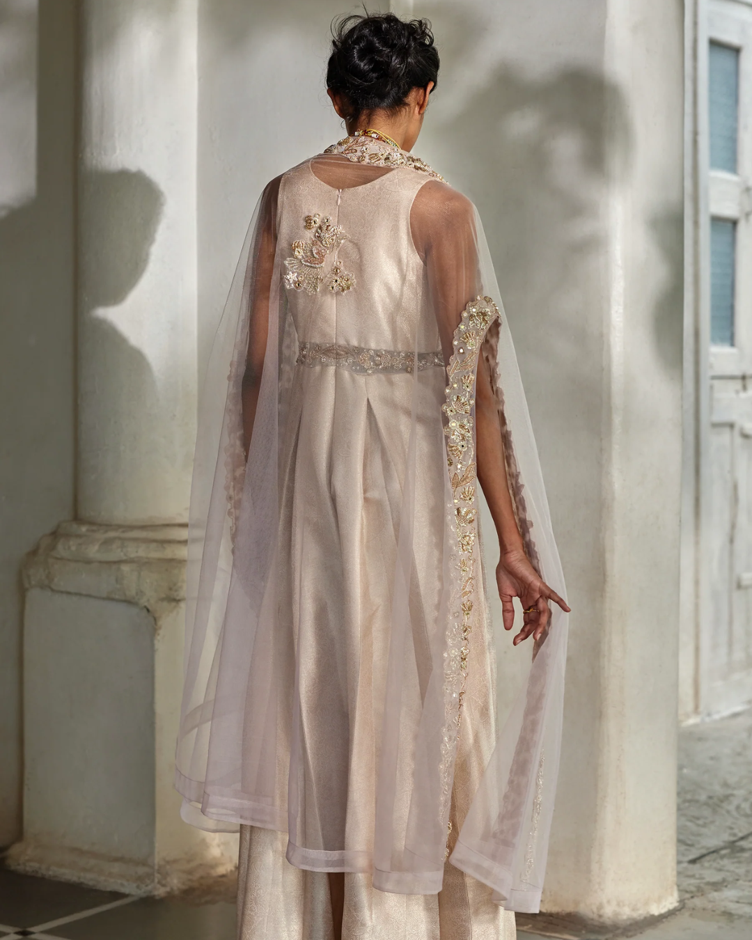 Paulmi and Harsh - Sera Cape Jumpsuit Set from Tara