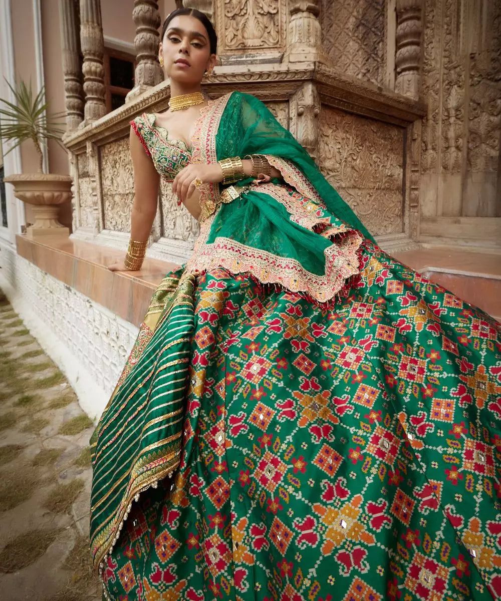 ADITI GUPTA - Patola print Lehenga Set