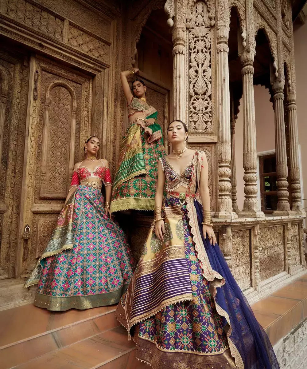 ADITI GUPTA - Patola print Lehenga Set