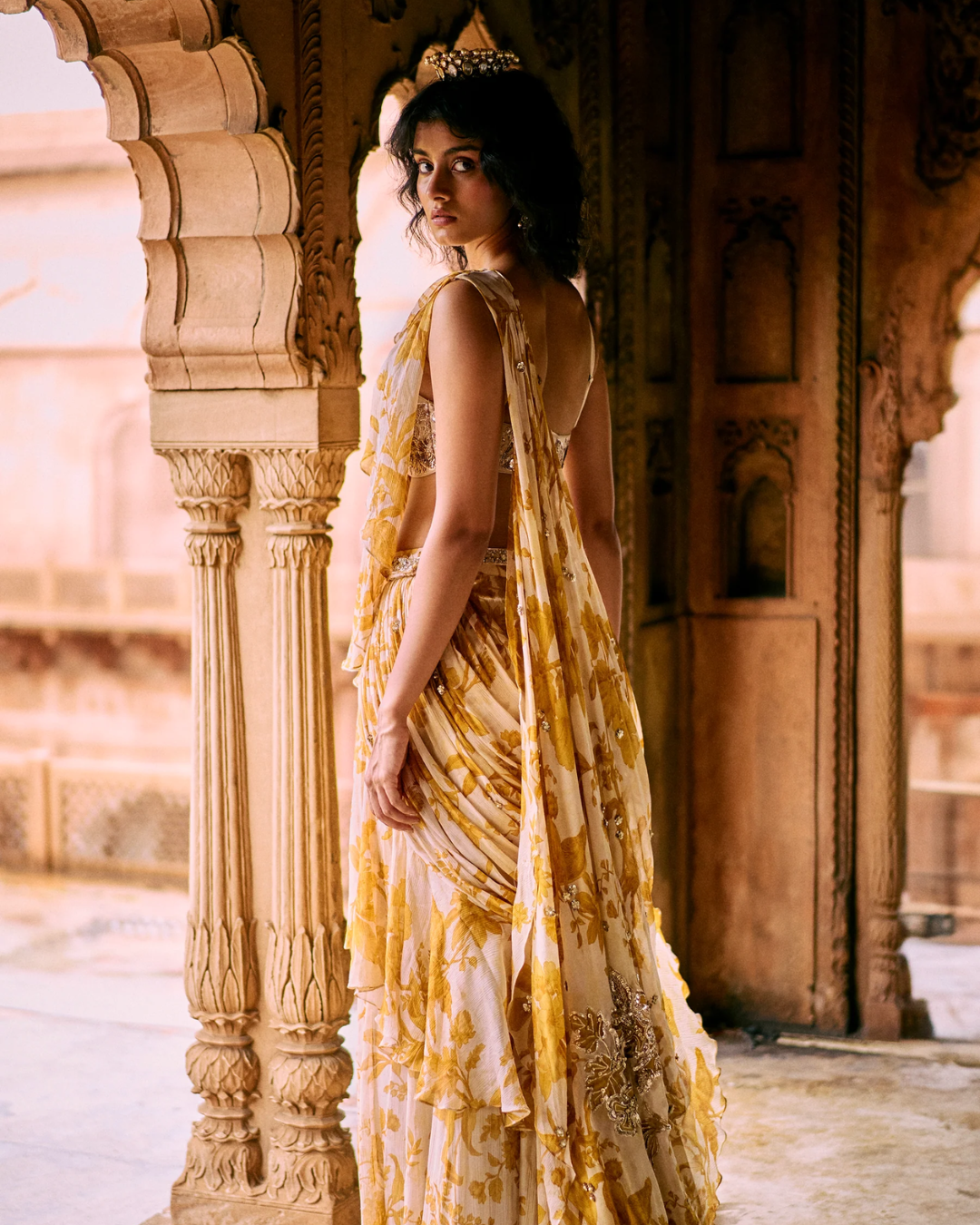 Paulmi and Harsh - Ayla Saree Set from Roop