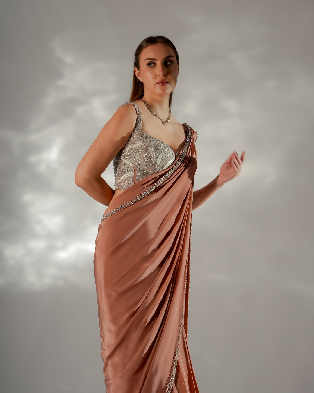Jade by Ashima - Zarina pearl drape saree