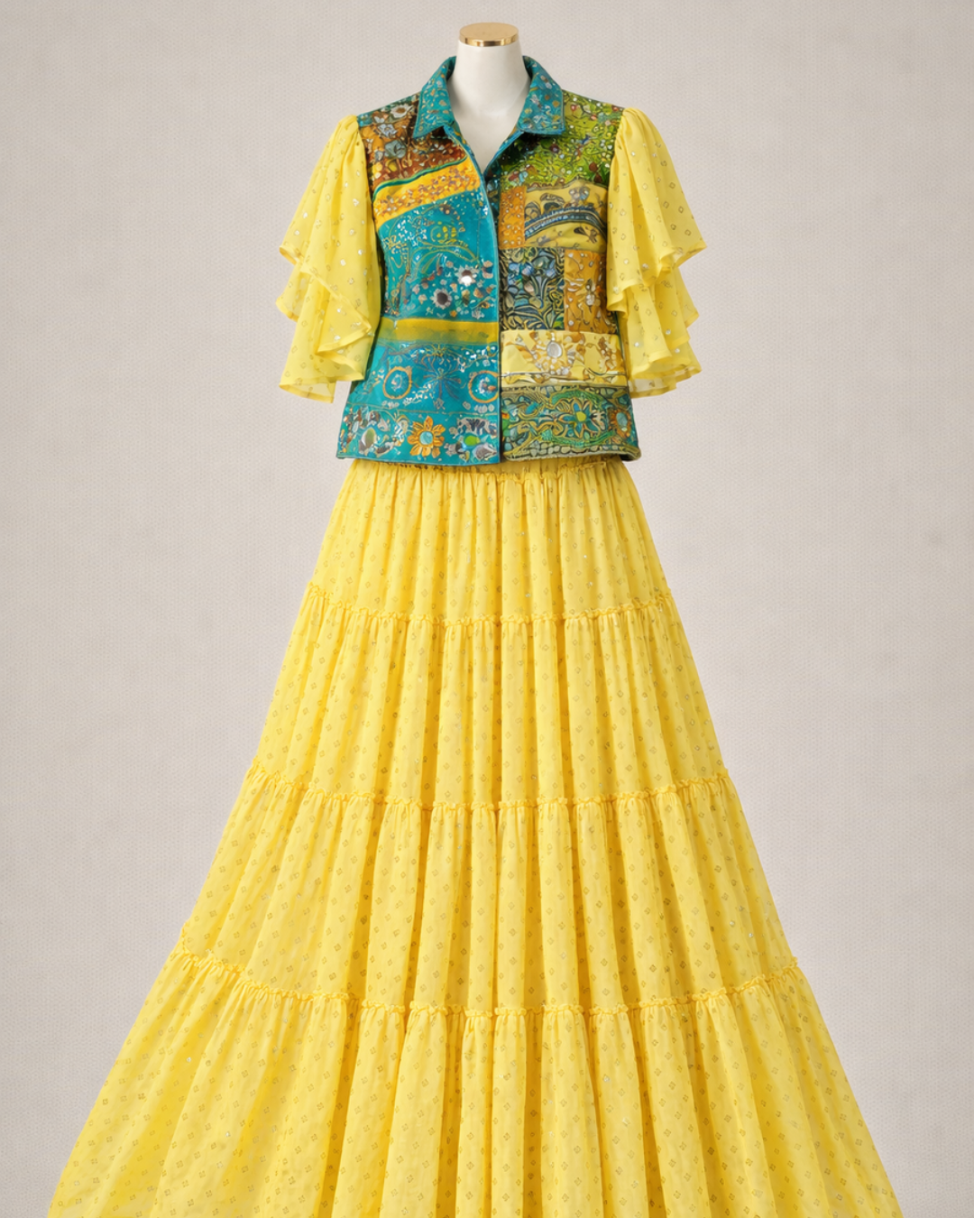 Banjara Trail - Clara Embellished Co-Ord Set Yellow