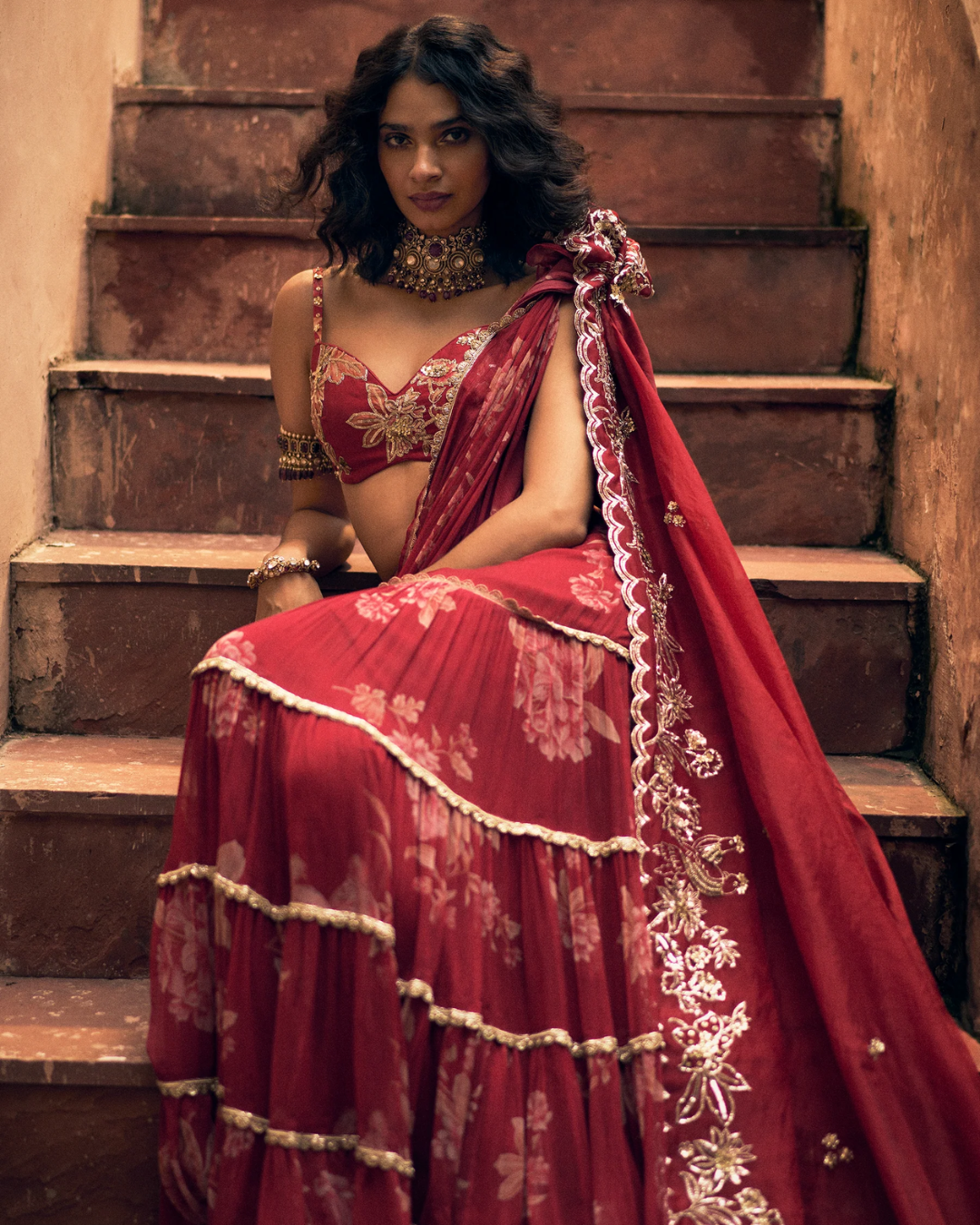 Paulmi and Harsh - Opal Saree Set from Roop