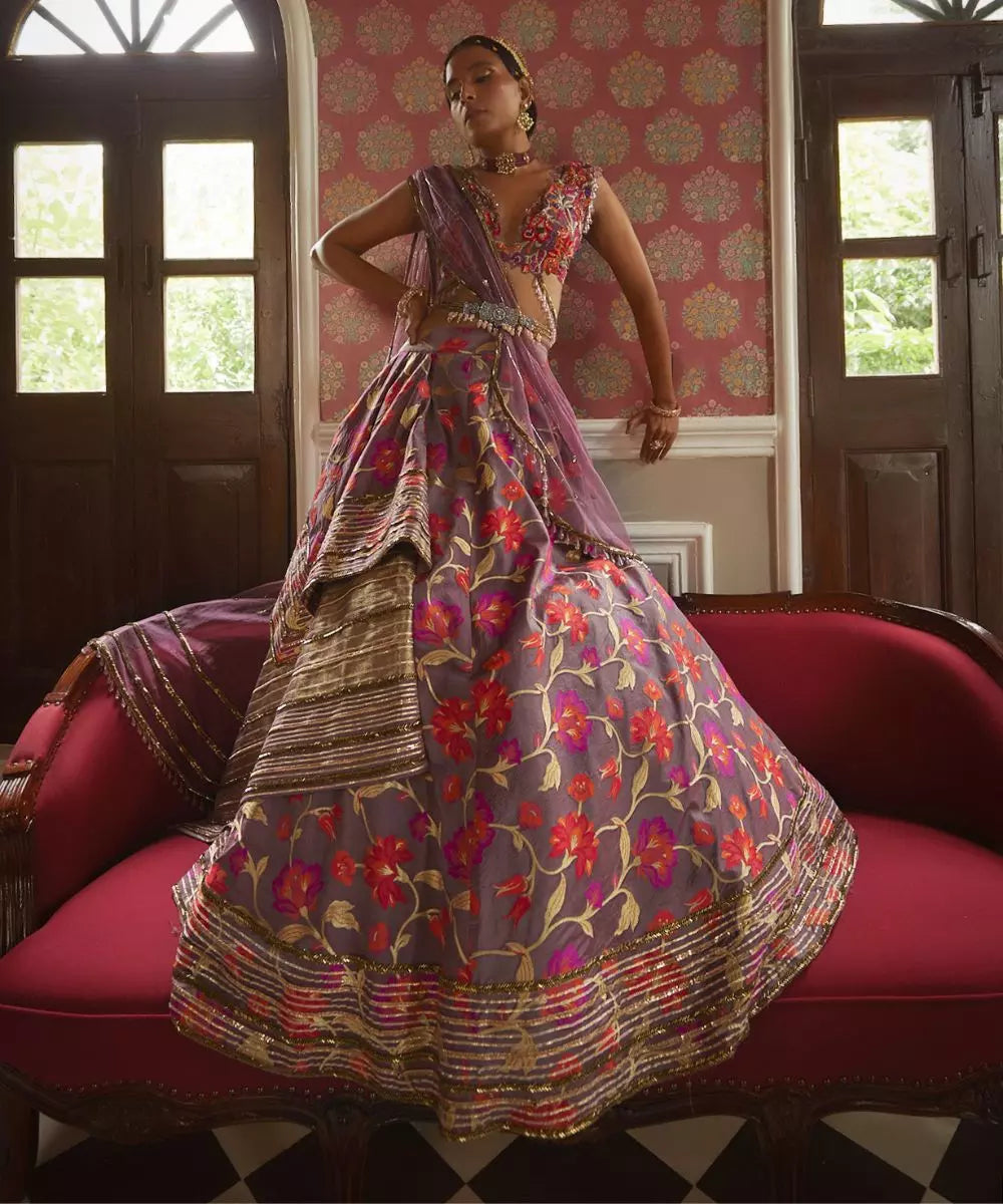 ADITI GUPTA - Big Floral Print Lehenga set