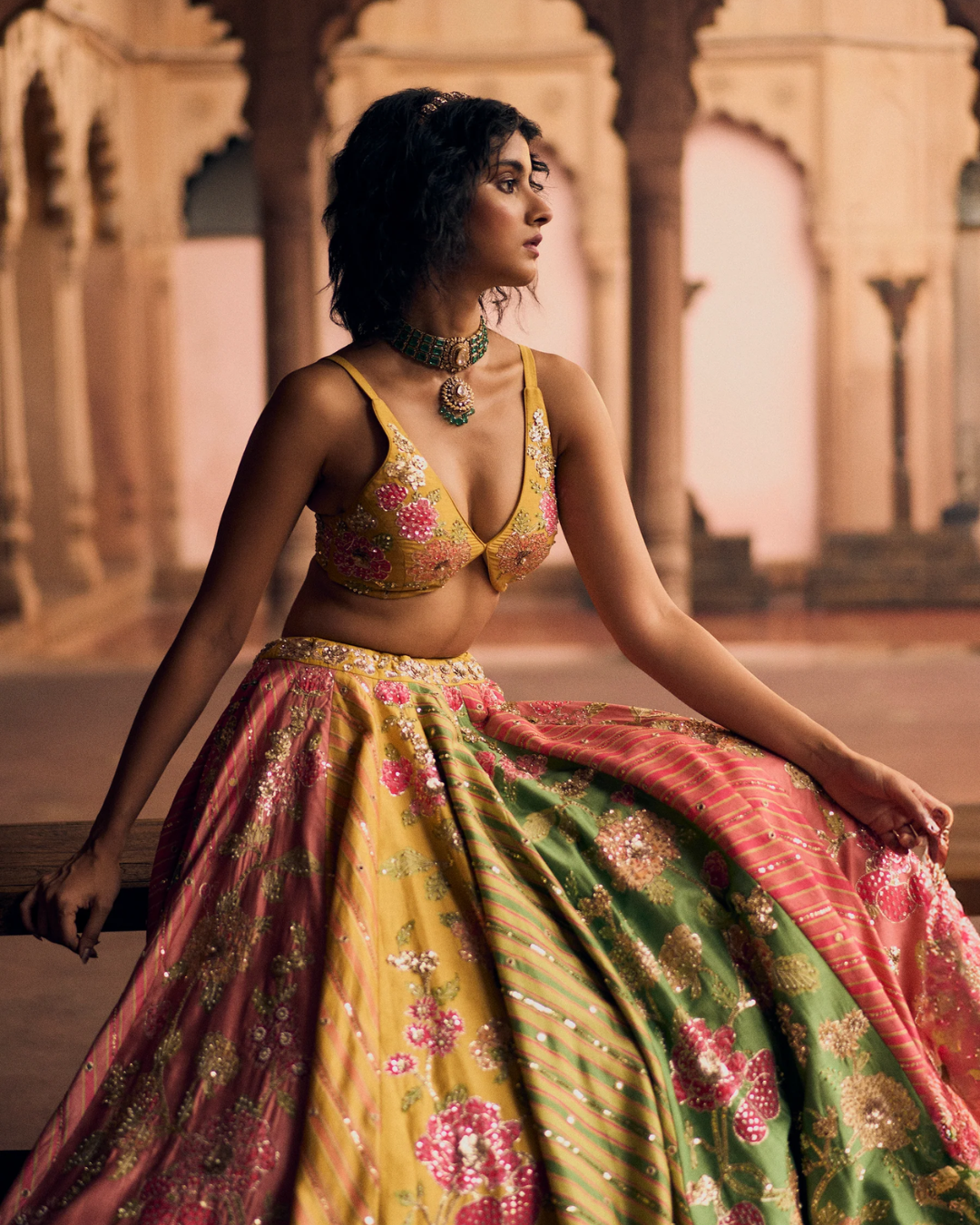 Paulmi and Harsh - Bhakthi Lehenga Set from Roop