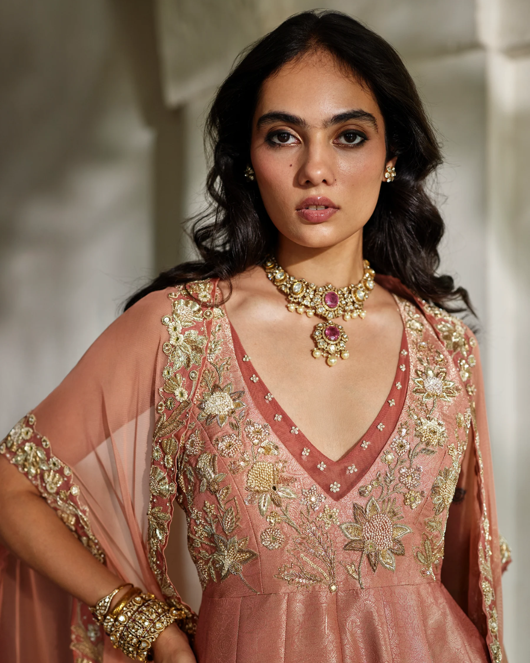 Paulmi and Harsh - Mira Cape Jumpsuit Set from Tara