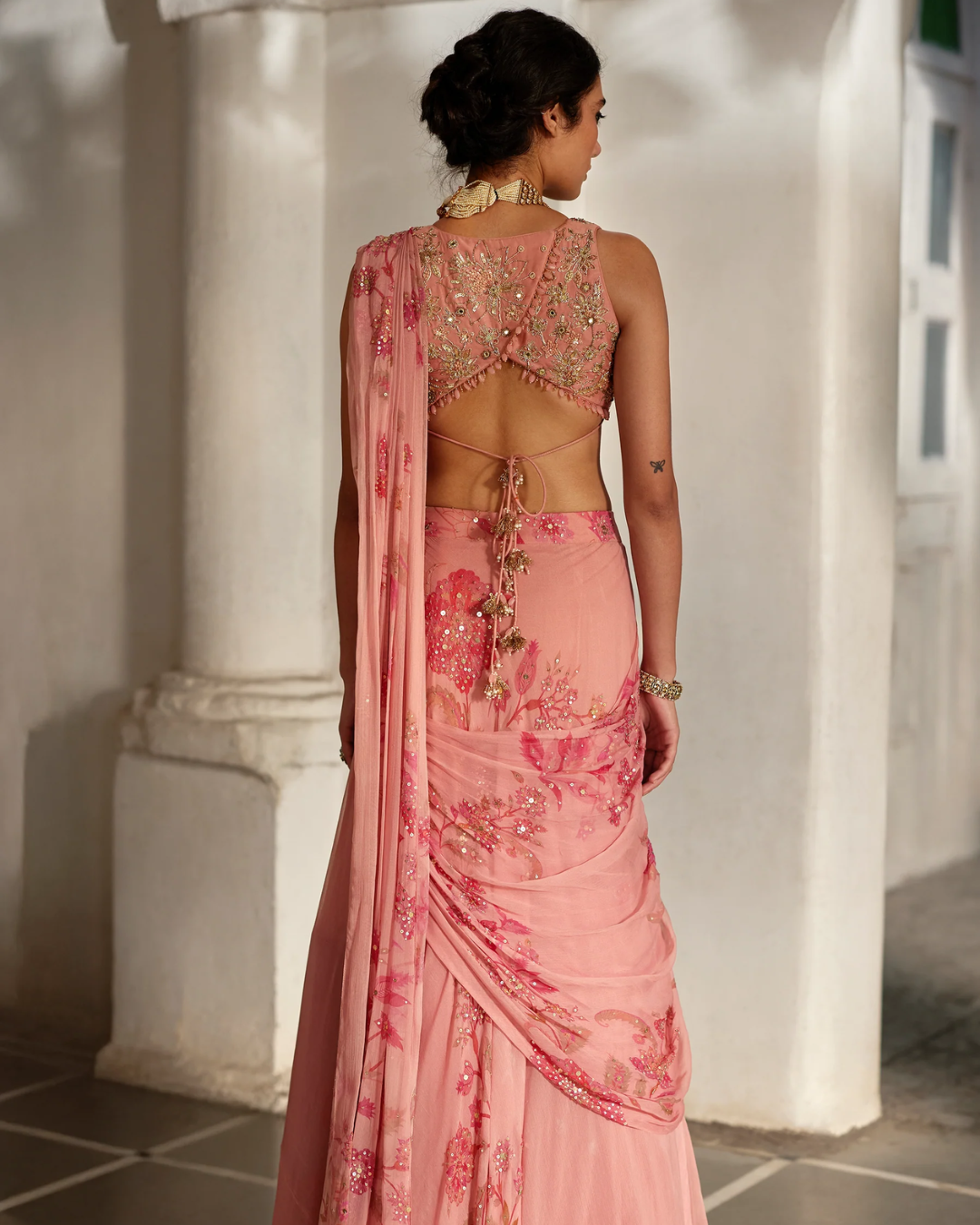 Paulmi and Harsh - Kiri Saree Set from Tara
