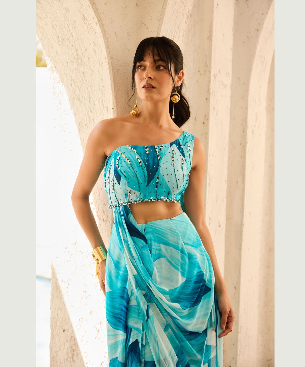 DiyaRajvvir - Bloom collection - SAREE SET