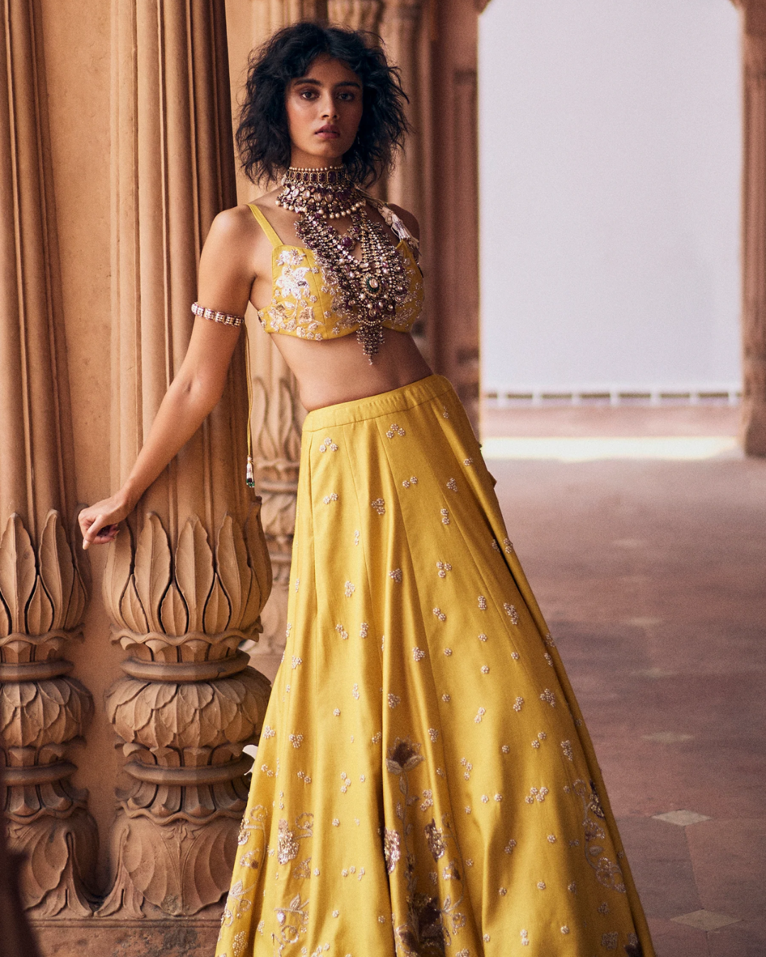 Paulmi and Harsh - Sage Lehenga Set from Roop