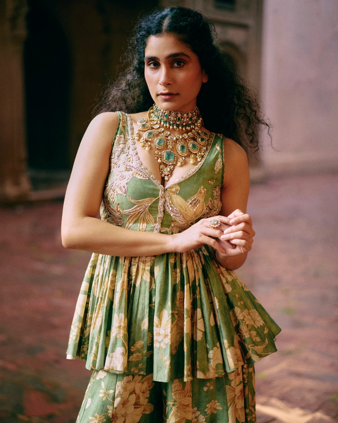 Paulmi and Harsh - Maeve Peplum Set from Roop
