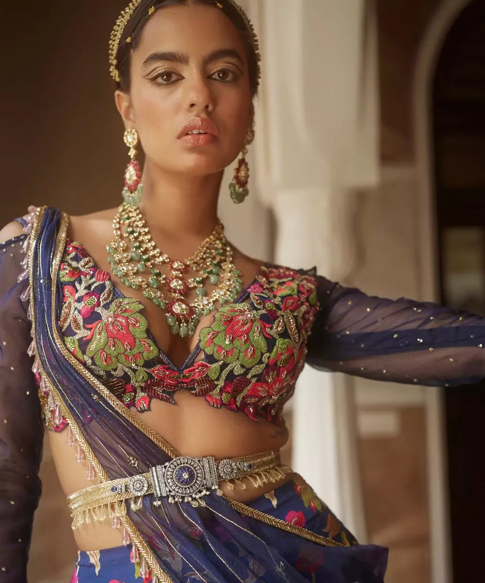 ADITI GUPTA - Big Floral Print Lehenga set