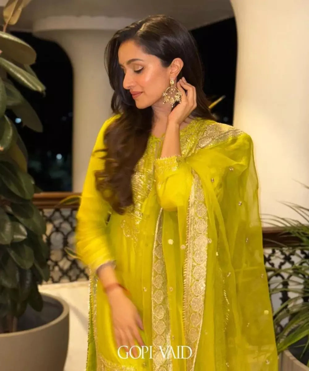 GOPI VAID - Rati with Jamdani Sharara Set - Shraddha Kapoor - Celeb